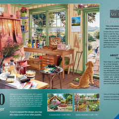 Ravensburger My Haven No.11, The Artist's Shed Jigsaw Puzzle (1000 Pieces) DAMAGED BOX