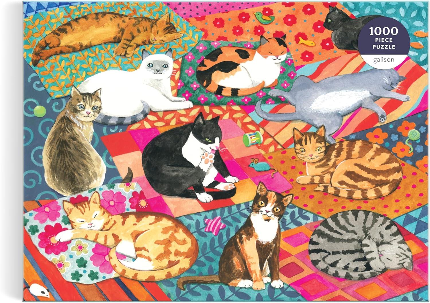 Galison Lounging Cats Jigsaw Puzzle (1000 Pieces)