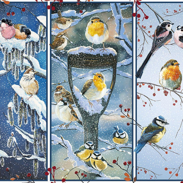 Otter House Snowy Garden Birds Jigsaw Puzzle (1000 Pieces)