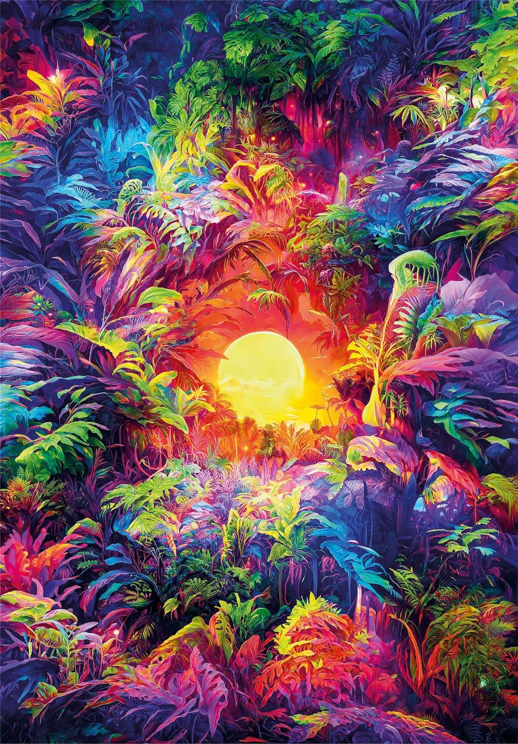 Clementoni Colour Boom Psychedelic Jungle Sunrise Jigsaw Puzzle (500 Pieces) DAMAGED BOX