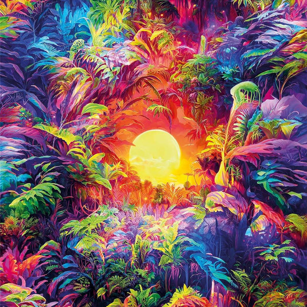 Clementoni Colour Boom Psychedelic Jungle Sunrise Jigsaw Puzzle (500 Pieces) DAMAGED BOX