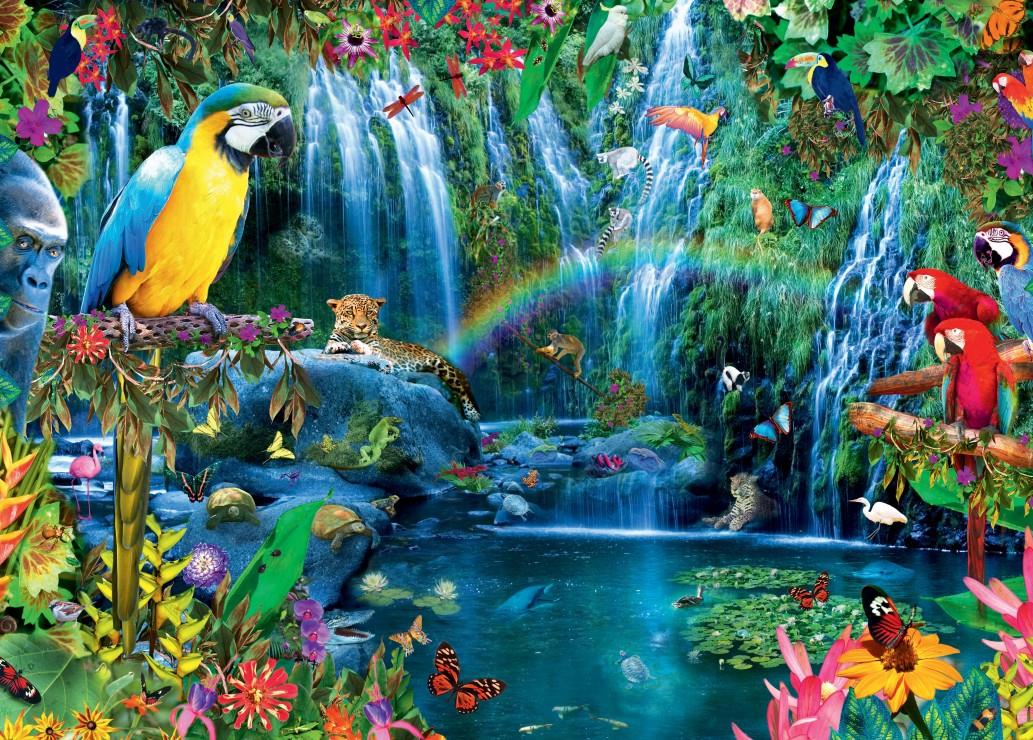 Bluebird Parrot Tropics Jigsaw Puzzle (500 Pieces)