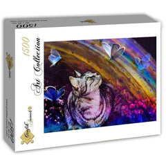 Grafika Cat and Butterflies Jigsaw Puzzle (1500 Pieces)