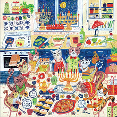 Galison Happy Hanukcats Jigsaw Puzzle (500 Pieces)