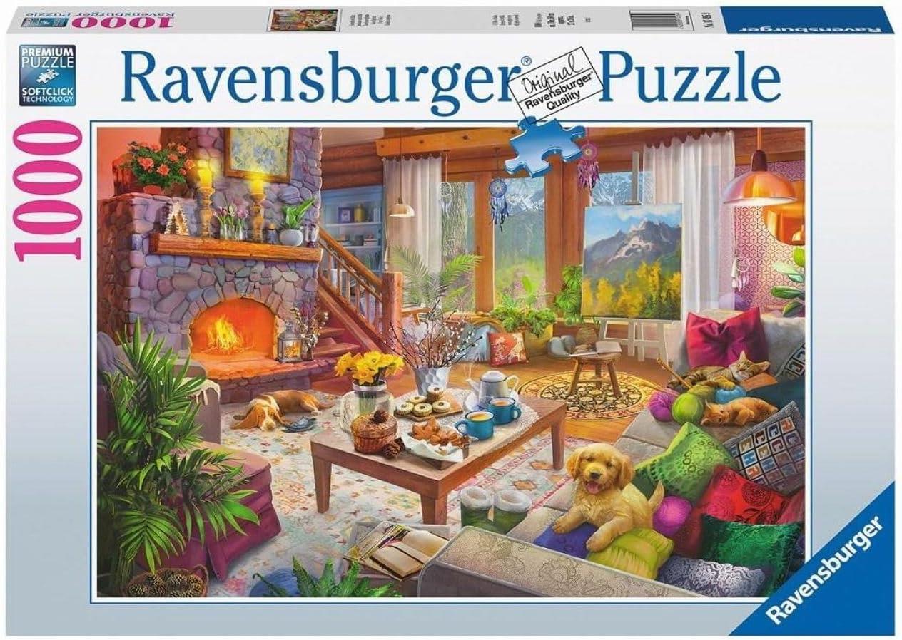 Ravensburger Cosy Cabin Jigsaw Puzzle (1000 Pieces) DAMAGED BOX
