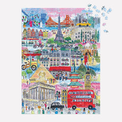 Galison Cities Around the World, Michael Storrings Jigsaw Puzzle (1000 Pieces)