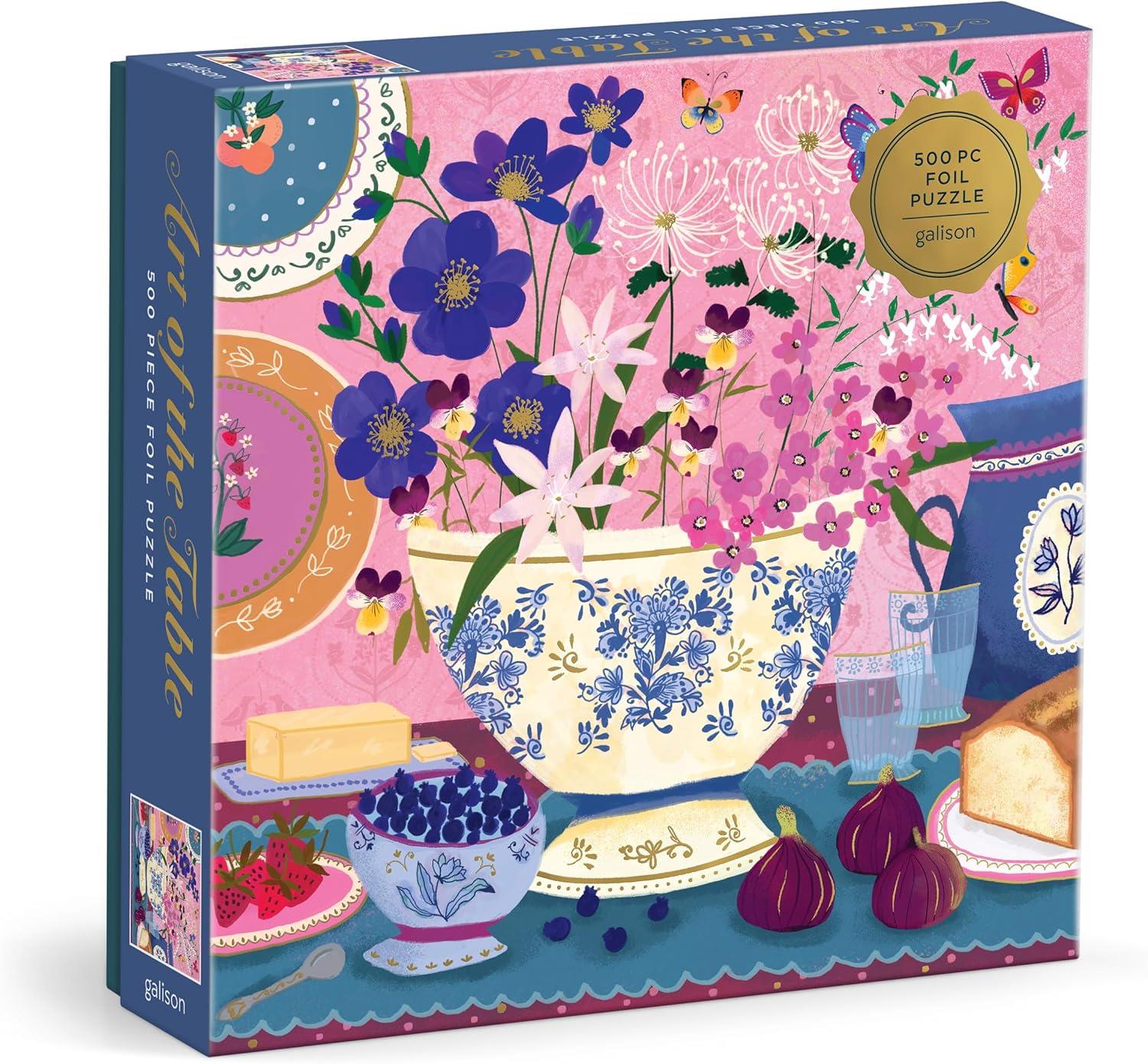 Galison Art of the Table, Joy Laforme Foil Jigsaw Puzzle (500 Pieces)