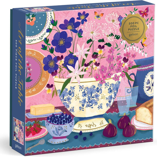 Galison Art of the Table, Joy Laforme Foil Jigsaw Puzzle (500 Pieces)