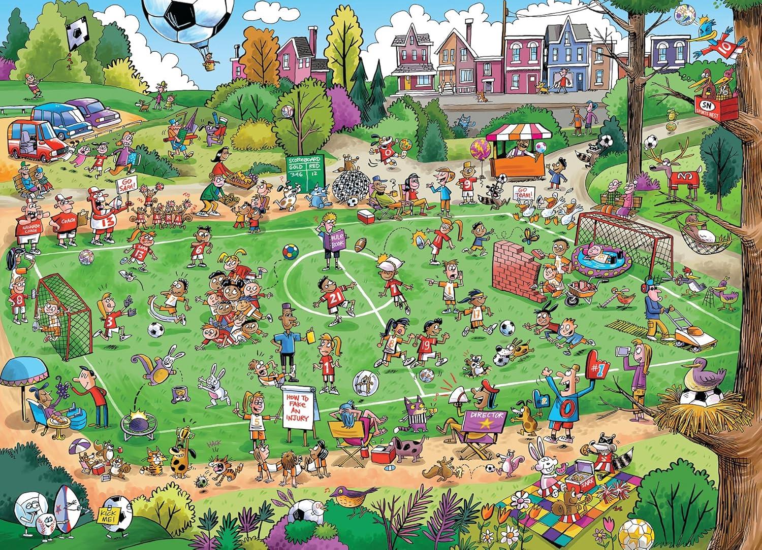 Cobble Hill Doodletown: Offside Antics Jigsaw Puzzle (1000 Pieces)