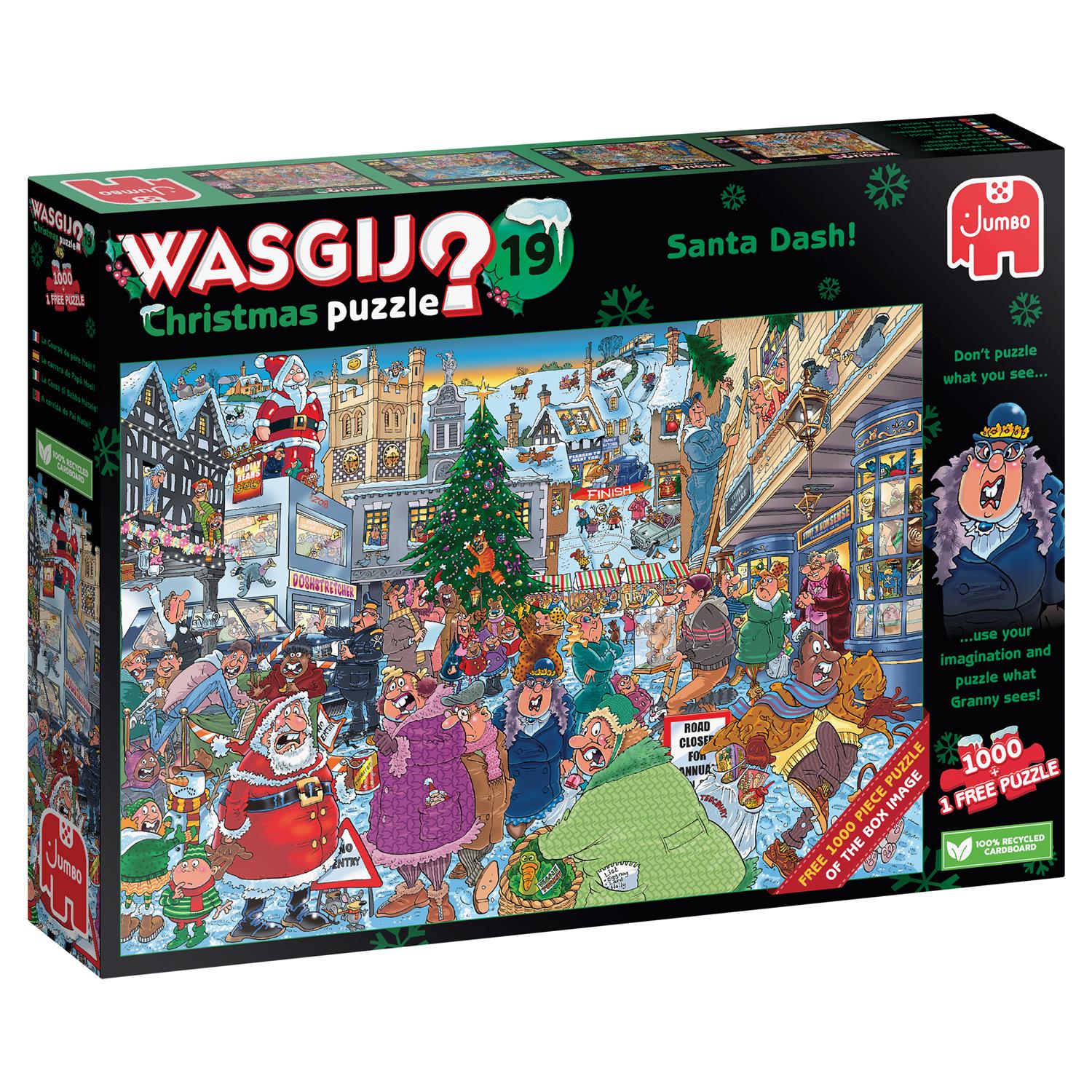 Wasgij Christmas 19 Santa Dash Jigsaw Puzzles (2 x 1000 Pieces)