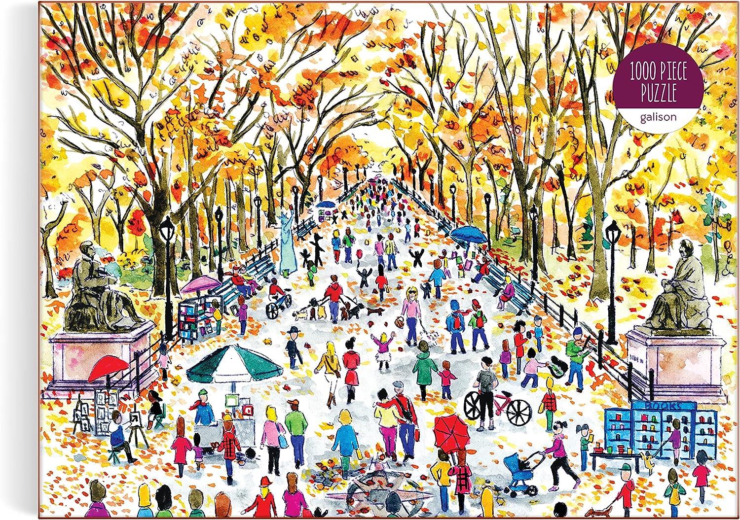 Galison Fall in Central Park, Michael Storrings Jigsaw Puzzle (1000 Pieces)