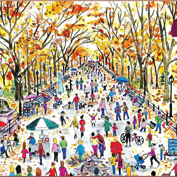 Galison Fall in Central Park, Michael Storrings Jigsaw Puzzle (1000 Pieces)