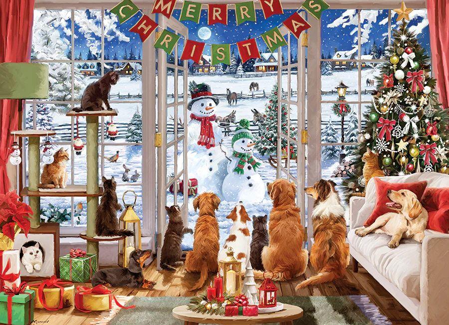 Cobble Hill Christmas Visitors Jigsaw Puzzle (1000 Pieces)