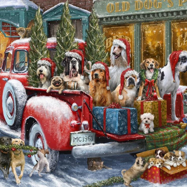 Bluebird Dogs on Truck Jigsaw Puzzle (1000 Pieces)