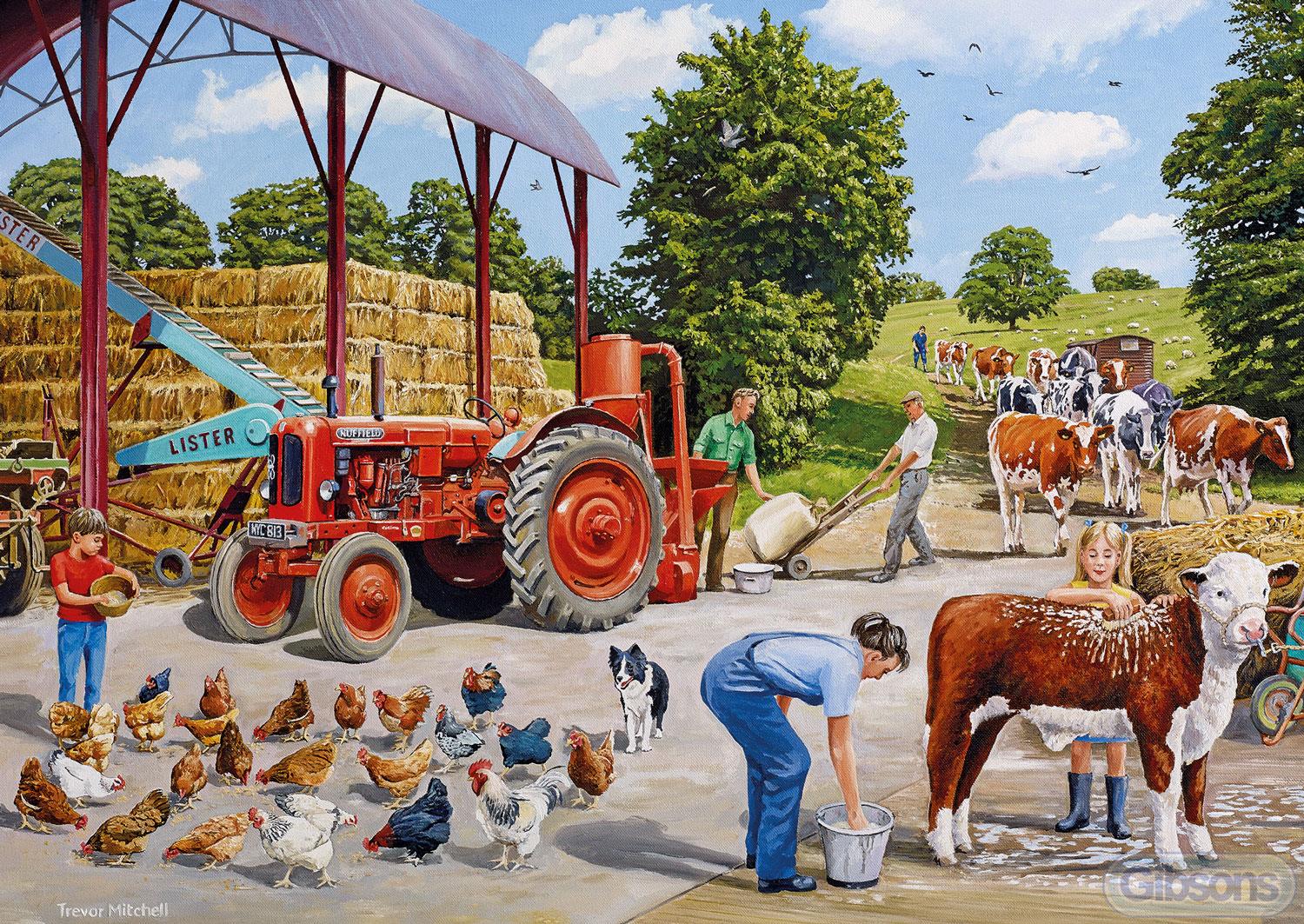 Gibsons A Busy Farmyard Jigsaw Puzzle (500 Pieces)