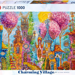 Heye Pink Trees, Charming Village Jigsaw Puzzle (1000 Pieces)