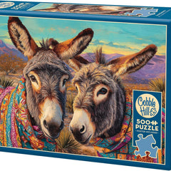 Cobble Hill Dos Burros (Donkeys) Jigsaw Puzzle (500 XL Pieces)