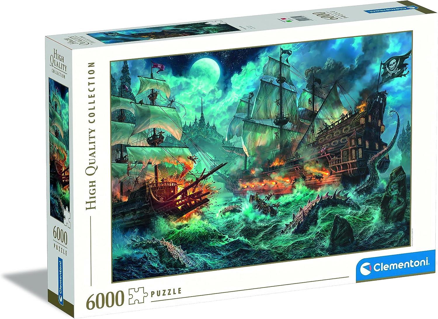 Clementoni Pirates Battle High Quality Jigsaw Puzzle (6000 Pieces)