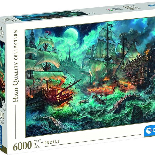 Clementoni Pirates Battle High Quality Jigsaw Puzzle (6000 Pieces)