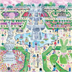 Galison Spring Egg Hunt, Michael Storrings Jigsaw Puzzle (500 Pieces)