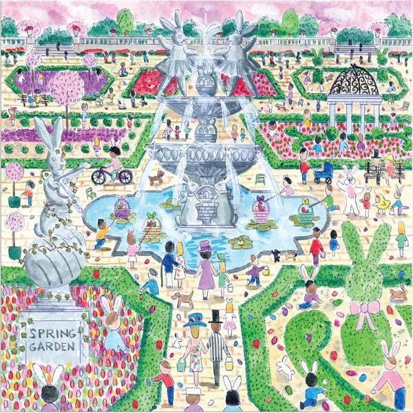 Galison Spring Egg Hunt, Michael Storrings Jigsaw Puzzle (500 Pieces)