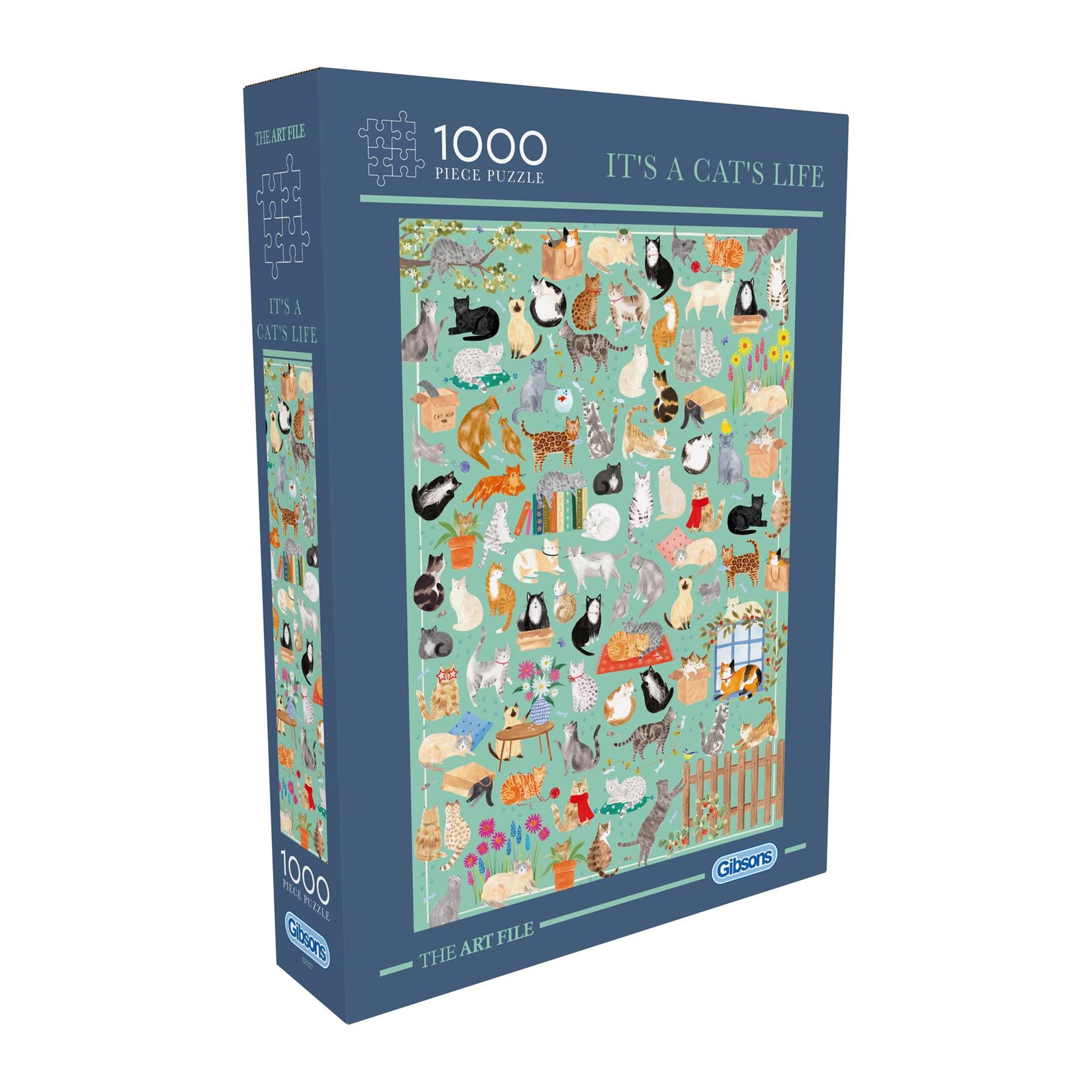 Gibsons The Art File: It's a Cat's Life Jigsaw Puzzle (1000 Pieces)