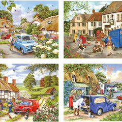 House of Puzzles Village Life Jigsaw Puzzles (4 x 500 Pieces)