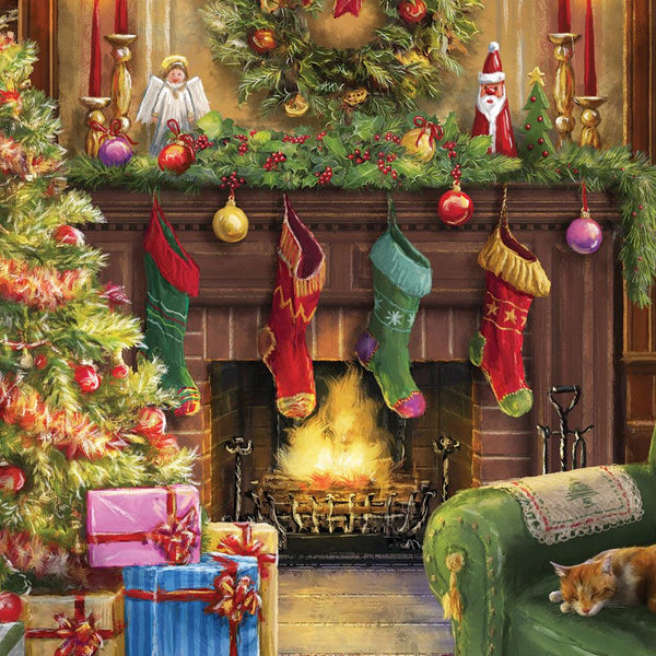 Bluebird Cozy Christmas Evening Jigsaw Puzzle (500 Pieces)