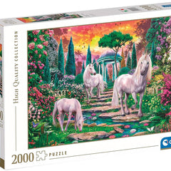 Clementoni Classical Garden Unicorns Jigsaw Puzzle (2000 Pieces) DAMAGED BOX