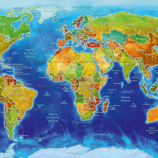 Bluebird World Geo-Political Map Jigsaw Puzzle (1000 Pieces)