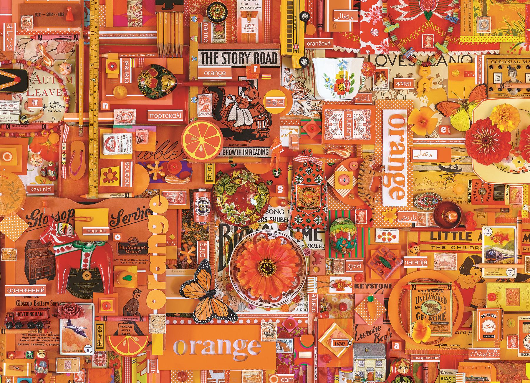 Cobble Hill Orange Jigsaw Puzzle (1000 Pieces)