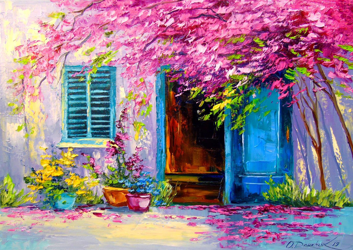 Enjoy Blooming Courtyard Jigsaw Puzzle (1000 Pieces)