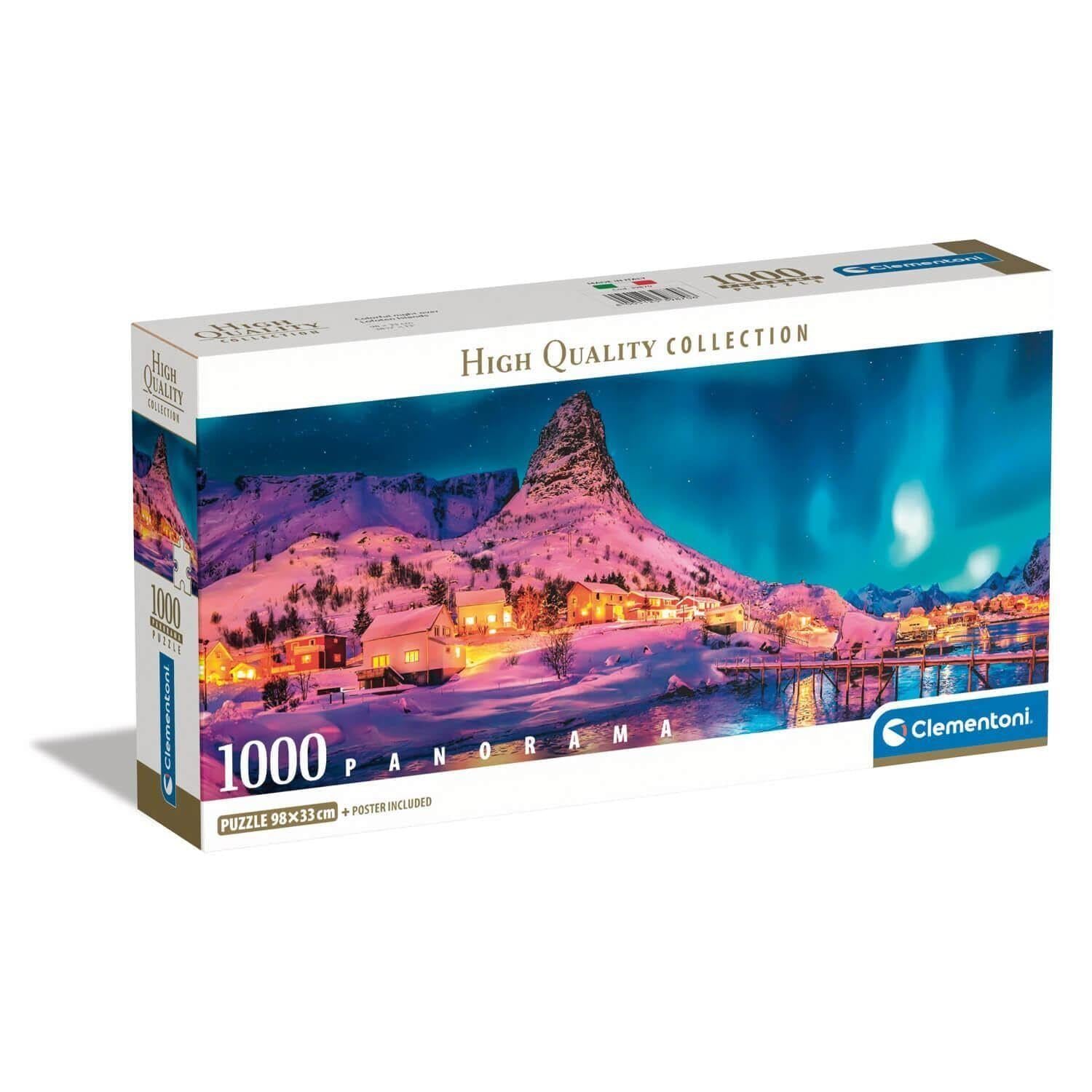 Clementoni Colourful Night Over Lofoten Islands Panorama Jigsaw Puzzle (1000 Pieces)
