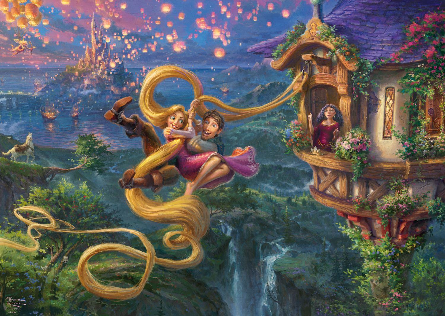 Schmidt Kinkade Disney Tangled Up in Love Jigsaw Puzzle (1000