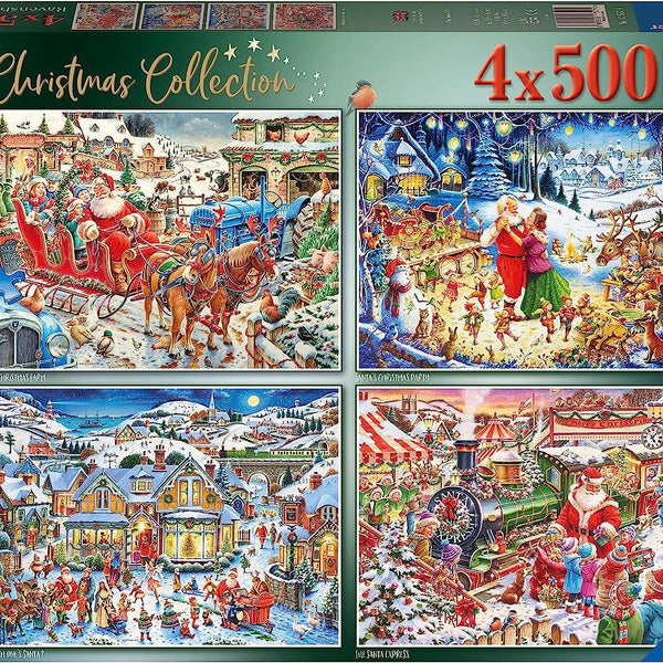 Ravensburger Christmas Collection Jigsaw Puzzles (4 x 500 Pieces)
