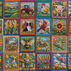 Cobble Hill Country Life Crochet Jigsaw Puzzle (1000 Pieces)