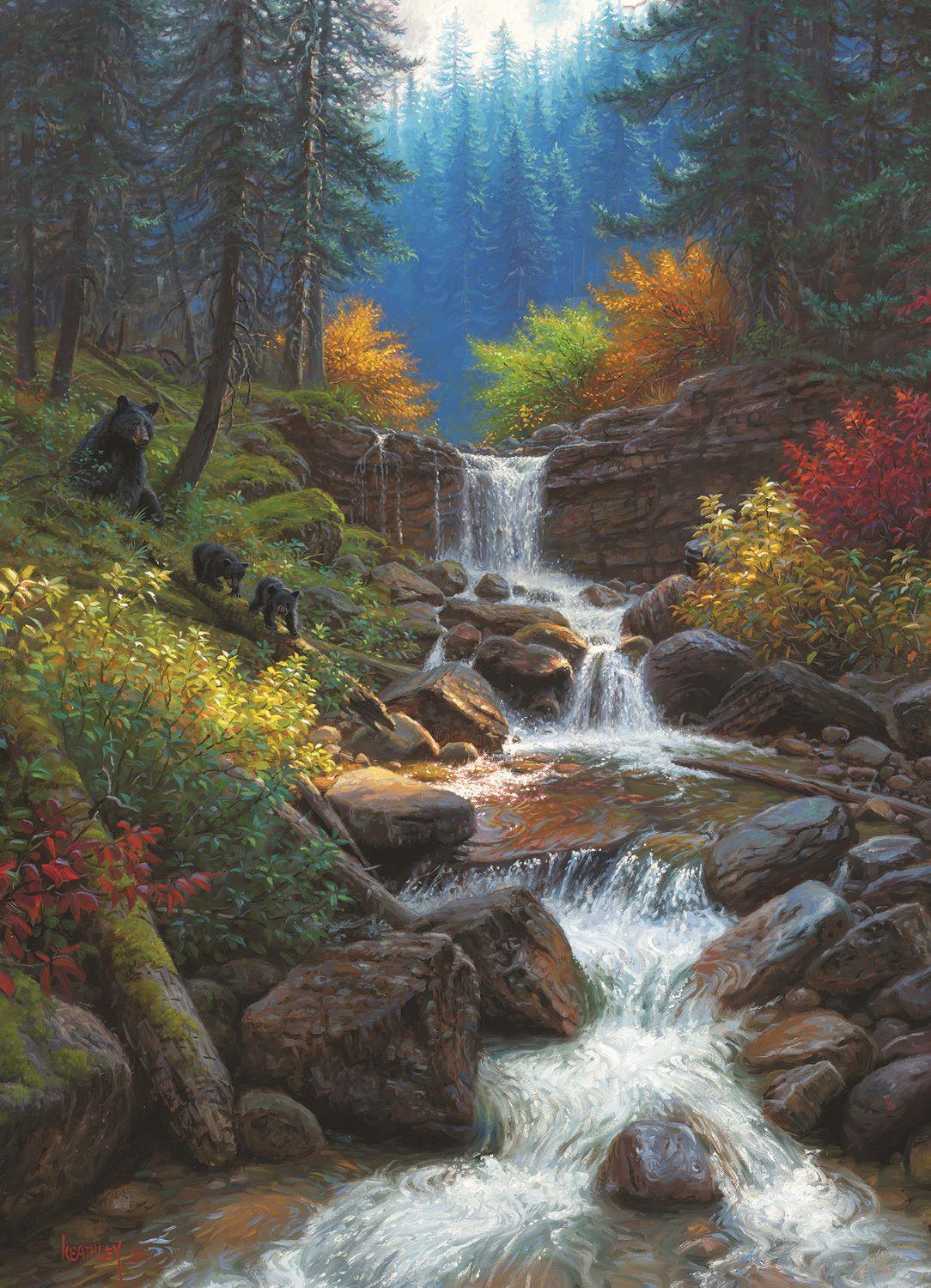 Cobble Hill Mountain Cascade Jigsaw Puzzle (1000 Pieces)