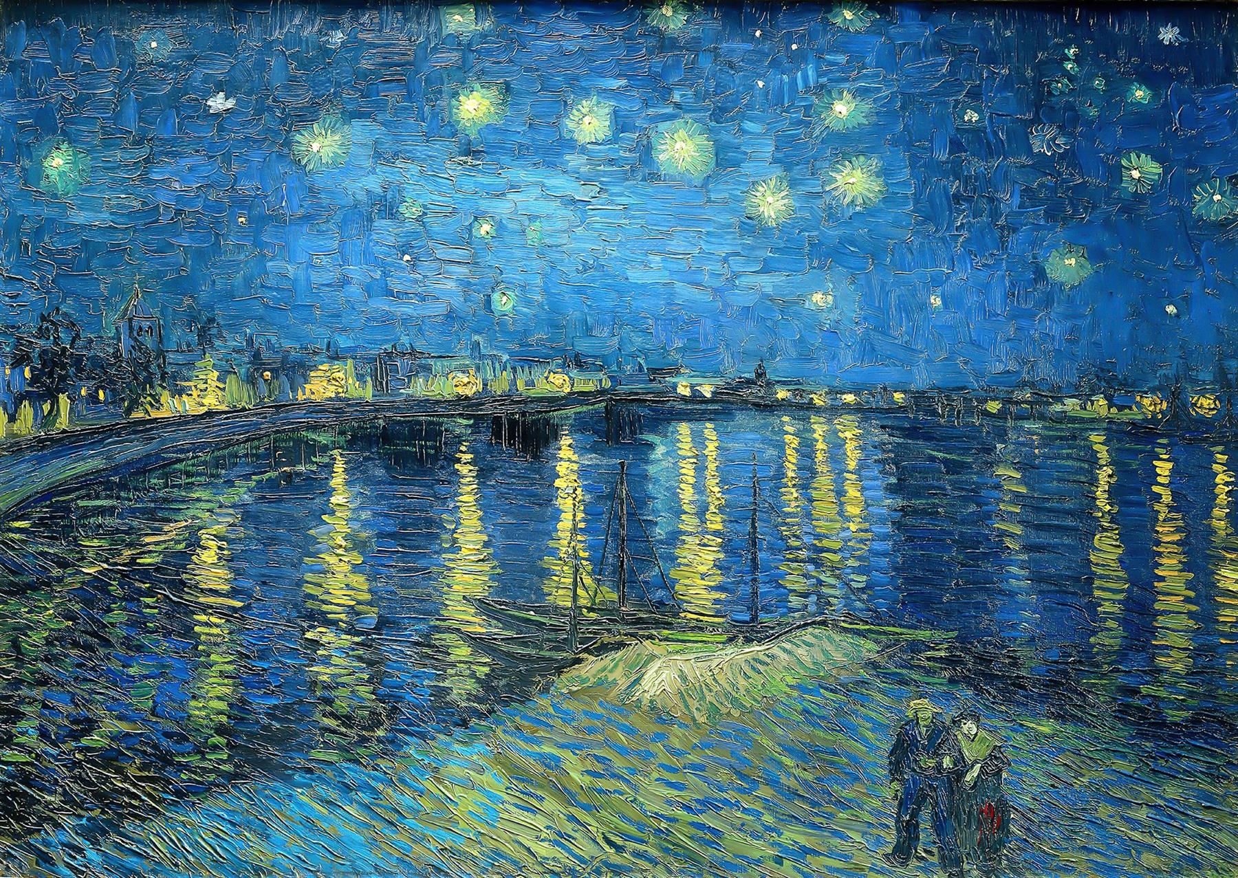 Enjoy Van Gogh: Starry Night Over The Rhone Jigsaw Puzzle (1000 Pieces)
