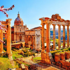 Bluebird Roman Ruins in Spring, Italy Jigsaw Puzzle (1000 Pieces)