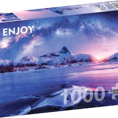 Enjoy Milky Way over Lofoten Island, Norway Jigsaw Puzzle (1000 Pieces)