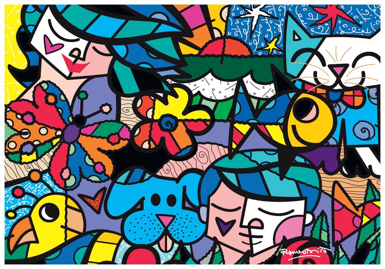 Bluebird Romero Britto - Britto Garden Jigsaw Puzzle (1000 Pieces)