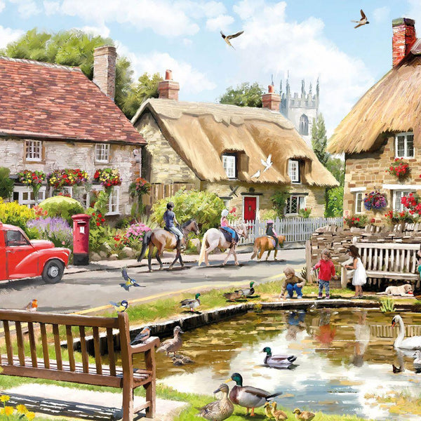 Otter House Nostalgic Village Jigsaw Puzzle (1000 Pieces)