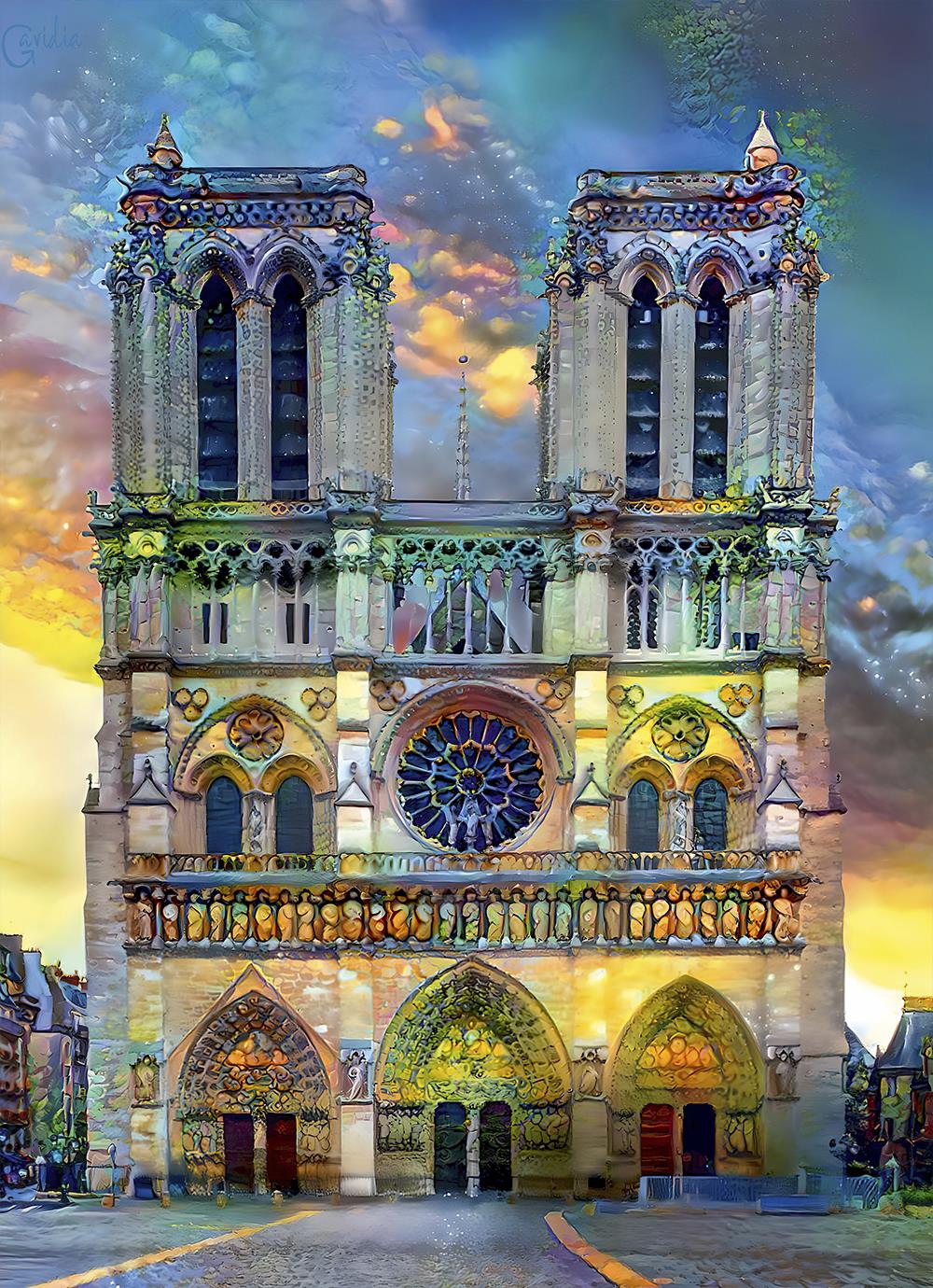 Bluebird Notre-Dame de Paris Cathedral Jigsaw Puzzle (1000 Pieces)