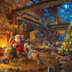 Schmidt Kinkade Santa Claus and his Elves Jigsaw Puzzle (1000 Pieces) DAMAGED BOX