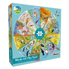 Gibsons Birds of the Year RSPB Circular Jigsaw Puzzle (500 Pieces) DAMAGED BOX