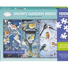 Otter House Snowy Garden Birds Jigsaw Puzzle (1000 Pieces)