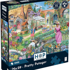 House of Puzzles Pretty Potager Find the Difference Jigsaw Puzzle (1000 Pieces)