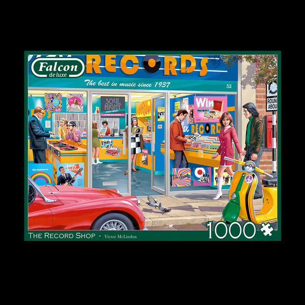 Falcon Deluxe The Record Shop Jigsaw Puzzle (1000 Pieces)