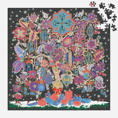 Galison Liberty Christmas Tree of Life Foil Jigsaw Puzzle (500 Pieces)