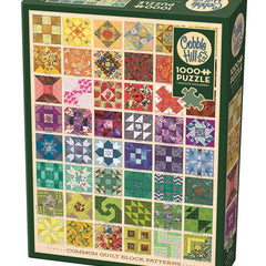 Cobble Hill Common Quilt Blocks Jigsaw Puzzle (1000 Pieces) DAMAGED BOX